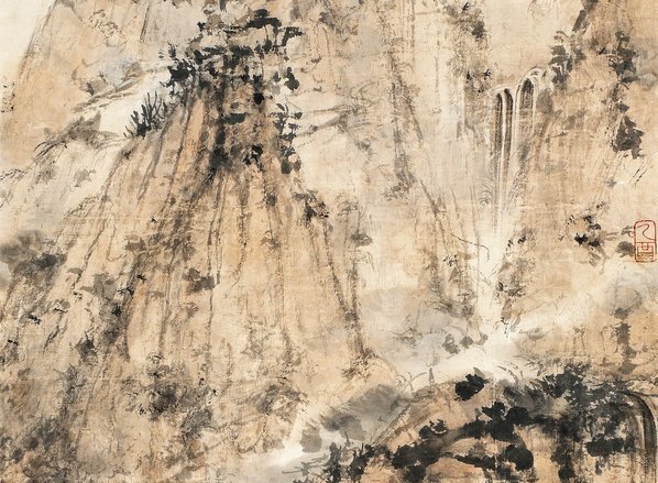 近代_傅抱石_一生好入名山游立轴年_(1417×4162 – 72dpi)(图3)