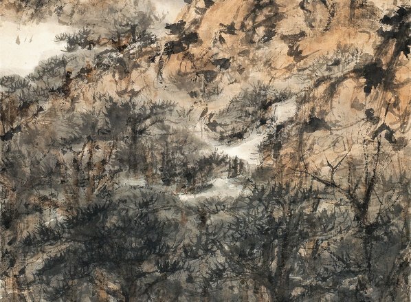 近代_傅抱石_一生好入名山游立轴年_(1417×4162 – 72dpi)(图4)