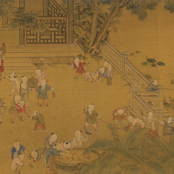 清_冷枚_百子图_绢本_(27516×5511 – 350dpi)(图4)