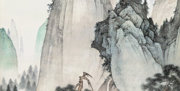 近代_陈少梅_仿刘松年松泉_(8054×16354 – 72dpi)(图3)