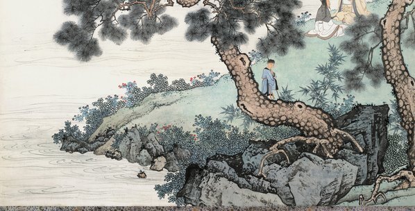 近代_陈少梅_仿刘松年松泉_(8054×16354 – 72dpi)(图5)