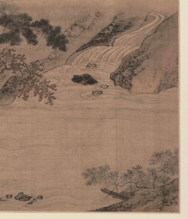 明_仇英_临溪水阁图_(4725×5495 – 300dpi)(图5)