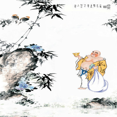 近代_水墨罗汉_(7087×7087 – 72dpi)(图1)