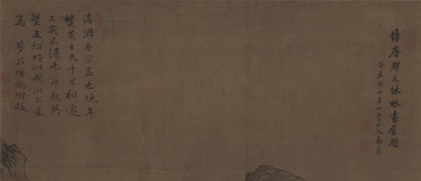 清_高简_仿唐寅秋林书屋图绢本旅顺博物馆_(6631×11426 – 300dpi)(图2)