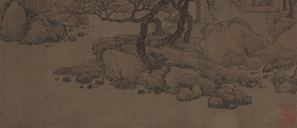 清_高简_仿唐寅秋林书屋图绢本旅顺博物馆_(6631×11426 – 300dpi)(图5)