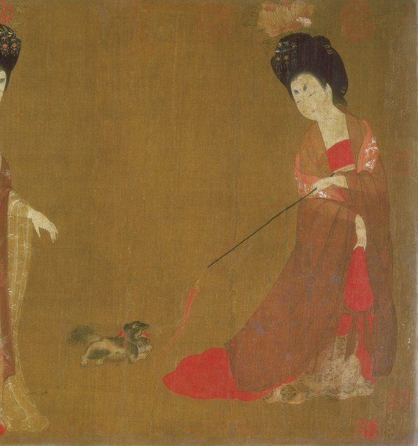 唐_周昉_簪花仕女图_绢本_新版画_(22621×5745 – 300dpi)(图5)
