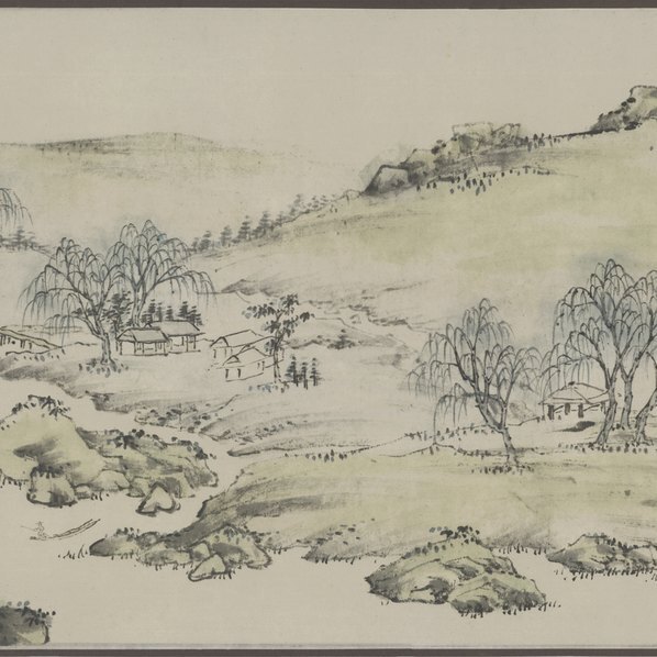 清_萧云从_设色山水图卷_全卷_纸本辽_(94560×4228 – 360dpi)(图4)