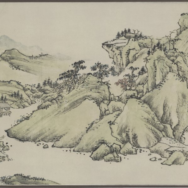 清_萧云从_设色山水图卷_全卷_纸本辽_(94560×4228 – 360dpi)(图5)