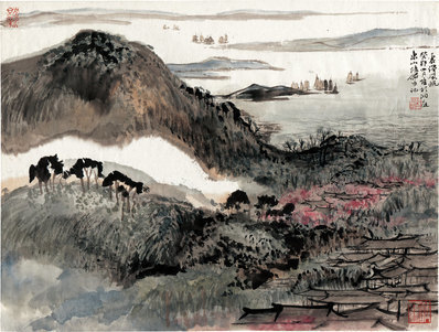 近代_陆严少_震泽风帆_(4677×3536 – 72dpi)(图1)