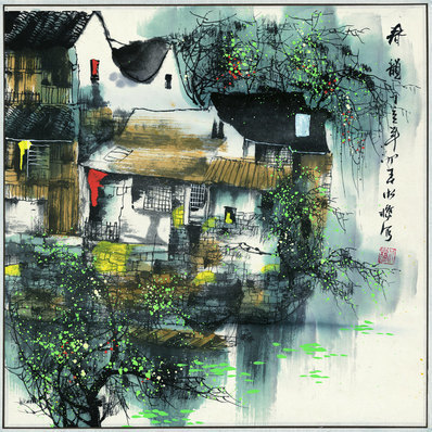 近代_工笔水乡_(4795×4795 – 72dpi)(图1)