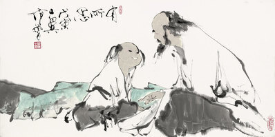 近代_范曾_有所思_(21444×10709 – 72dpi)(图1)