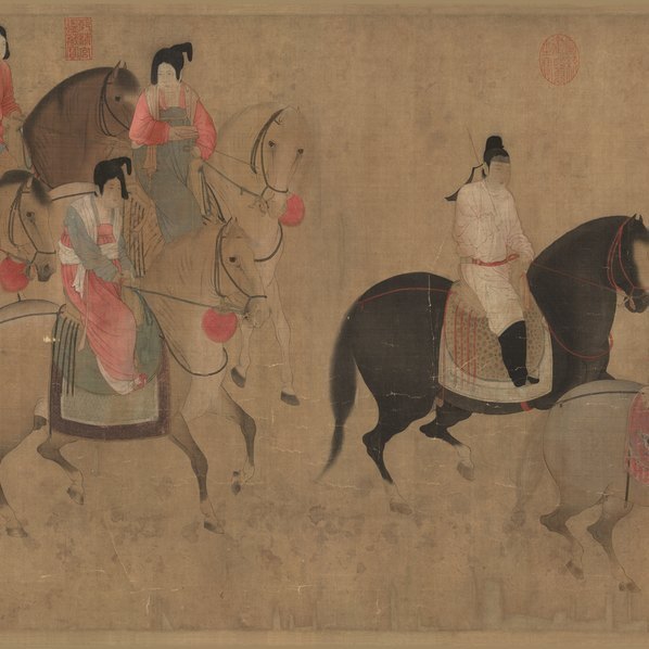宋_赵佶_摹虢国夫人游春图_画芯_绢本_(23856×7303 – 350dpi)(图5)