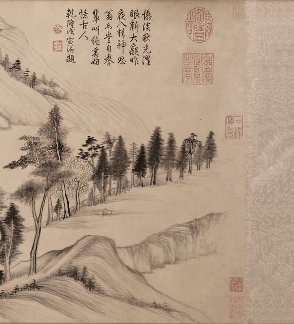 明_董其昌_山水图卷_全卷_纸本_(30284×3400 – 300dpi)(图5)