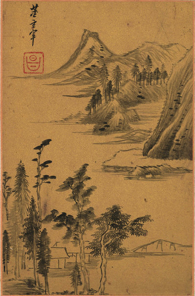 明_董其昌_山水纸本_1_(2531×3851 – 300dpi)(图1)