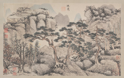 明_沈周_四松图册页纸本_(11327×7122 – 300dpi)(图1)