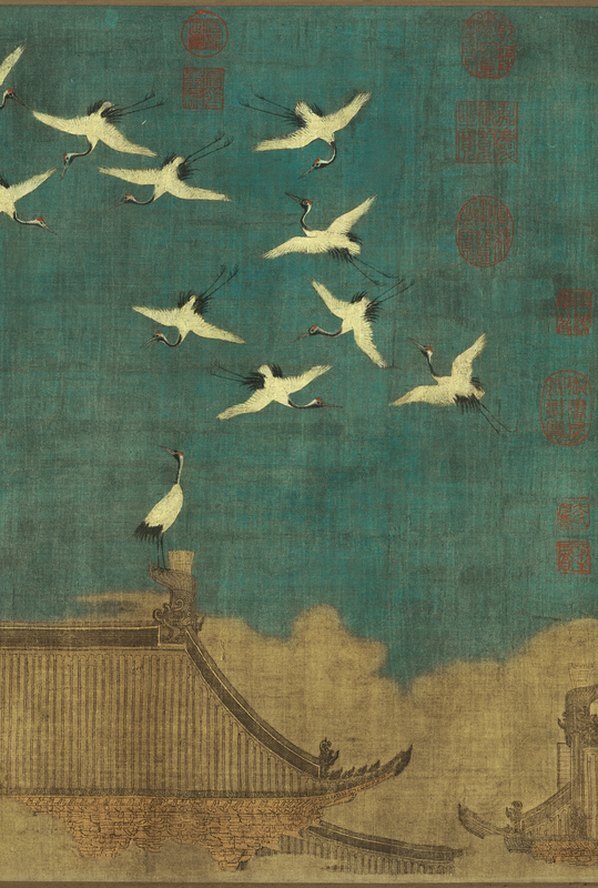 宋_赵佶_瑞鹤图_画_(16671×6236 – 300dpi)(图4)