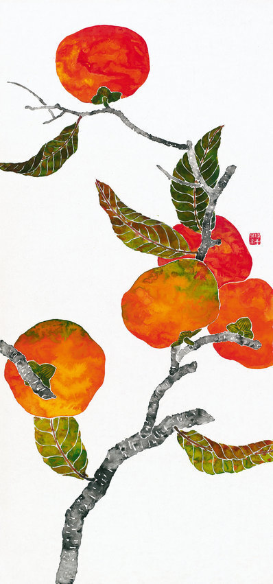 近代_余欣_柿_(5556×11879 – 72dpi)(图1)