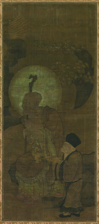 宋_金大受_十六罗汉图绢本东京_1_(9100×20453 – 300dpi)(图1)