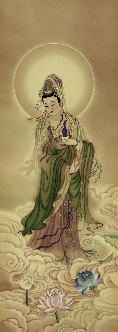 西方三圣_南无观世音菩萨_(5732×16073 – 300dpi)(图1)