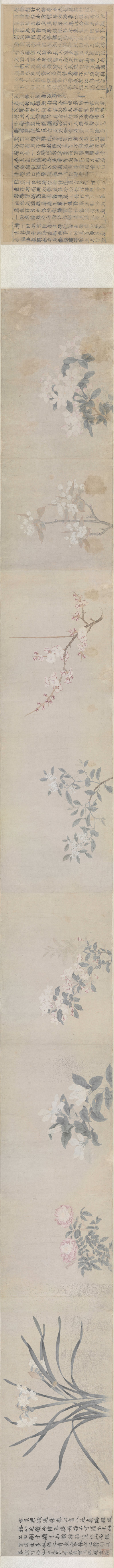 元_钱选_八花图卷全卷_(95970×7002 – 300dpi)(图1)