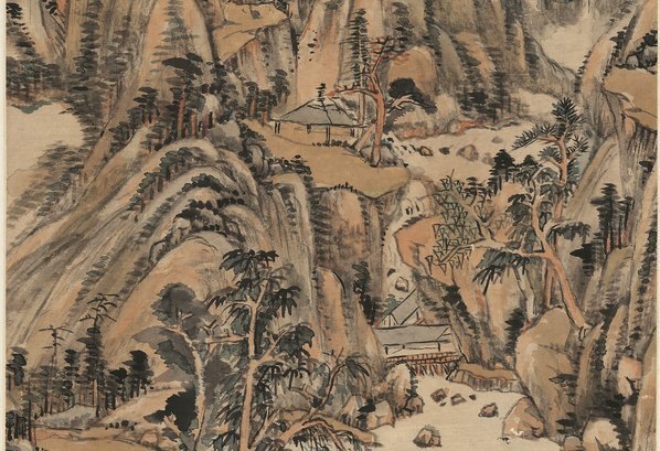 清_王原祁_仿大痴山水_纸本_(4236×11600 – 300dpi)(图4)
