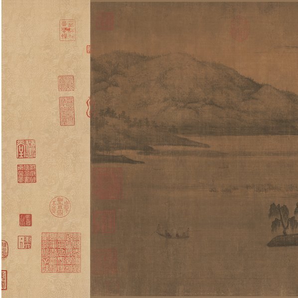 五代_董源_夏景山口画芯_绢本_(19761×5973 – 300dpi)(图2)
