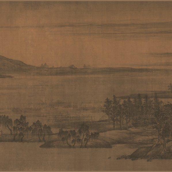 五代_董源_夏景山口画芯_绢本_(19761×5973 – 300dpi)(图3)