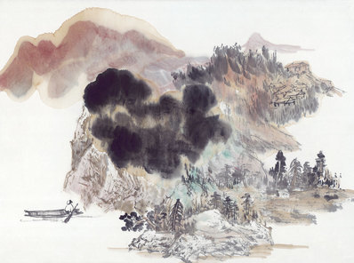 近代_现代山水册页_78_(6181×4595 – 72dpi)(图1)