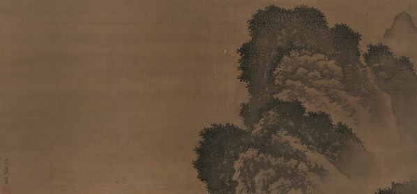 明_戴进_溪堂诗意图轴_绢本设色_辽(图2)