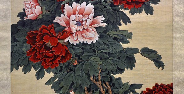 清_于非闇_二乔牡丹图轴_(5000×10248 – 300dpi)(图3)
