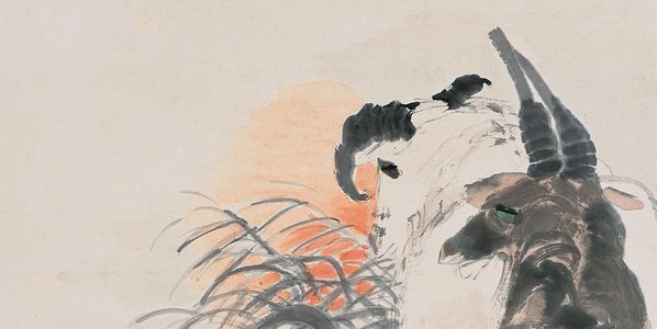 清_任伯年_三羊开泰图纸本_(5100×10230 – 300dpi)(图3)