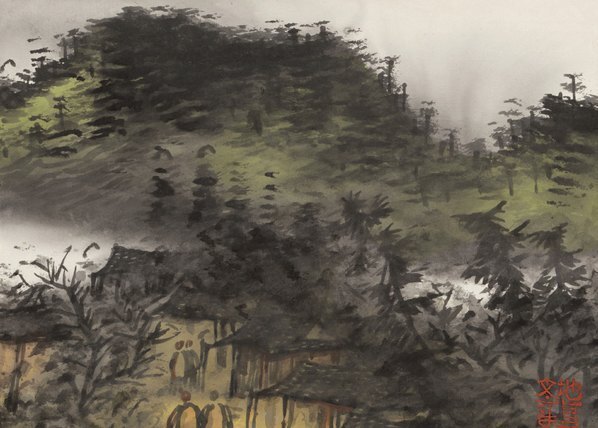 近代_陈平_山水2_(3951×2827 – 72dpi)(图3)