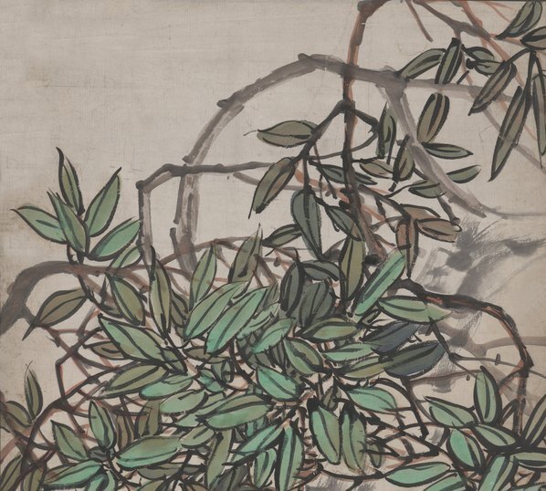 近代_赵士鸿_天竹图轴_(4758×17124 – 72dpi)(图2)