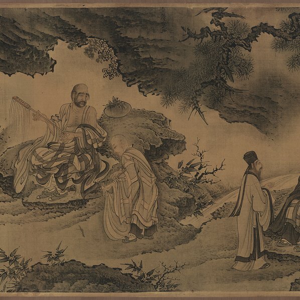 明_戴进_达摩六代祖师图卷_画芯_(29823×4791 – 360dpi)(图4)