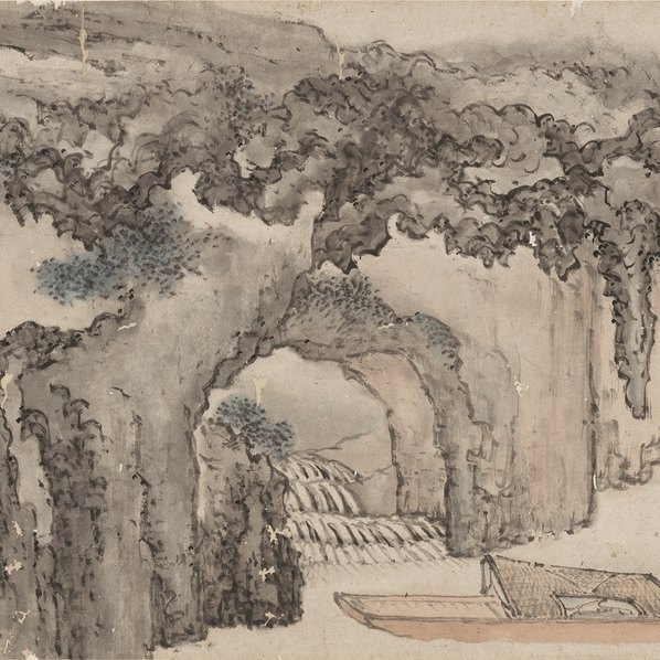清_黄夔_山水人物手卷_桃花源图_画_(44793×4899 – 300dpi)(图3)