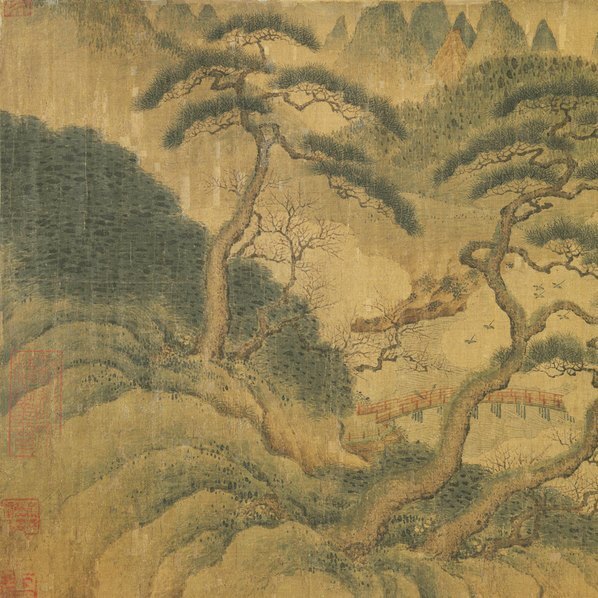 宋_赵伯骕_万松金阙图卷绢本_货单画心_(35129×7144 – 655dpi)(图2)