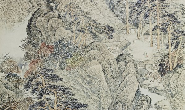 清_吴渔山_吴历_陶圃松菊图_(4596×10942 – 300dpi)(图4)