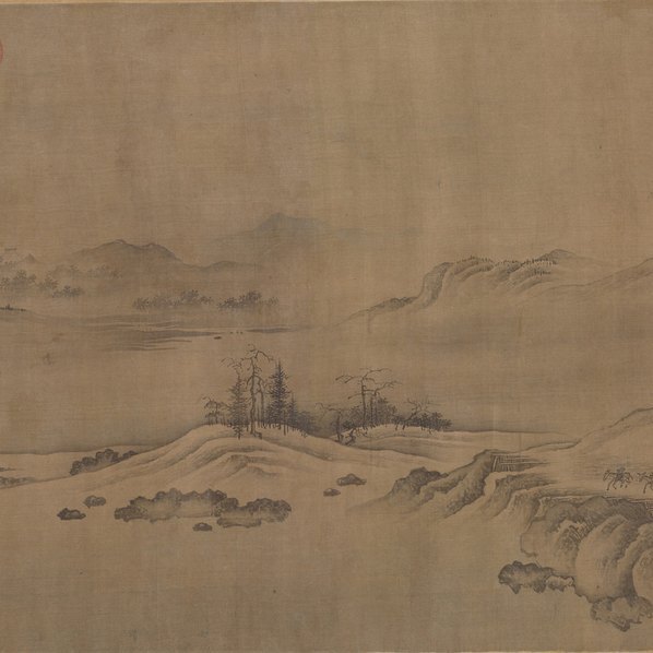 宋_燕文贵_款_秋山萧寺图_绢本_(47640×3827 – 300dpi)(图2)