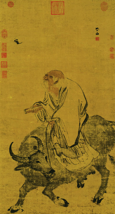 明_张路_老子骑牛纸本台北故_(6496×11995 – 300dpi)(图1)