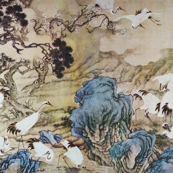 明_边景昭_百鹤图_(28504×3000 – 300dpi)(图3)
