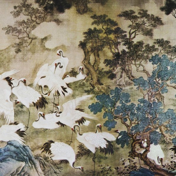 明_边景昭_百鹤图_(28504×3000 – 300dpi)(图4)