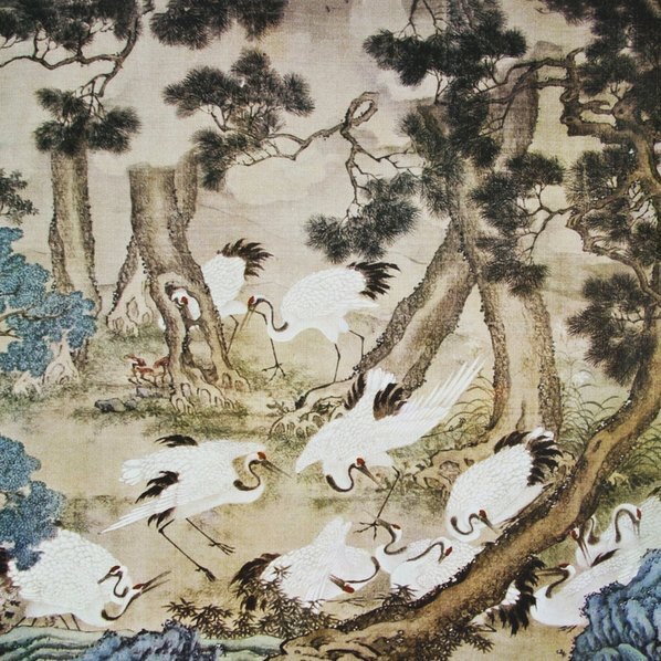明_边景昭_百鹤图_(28504×3000 – 300dpi)(图5)