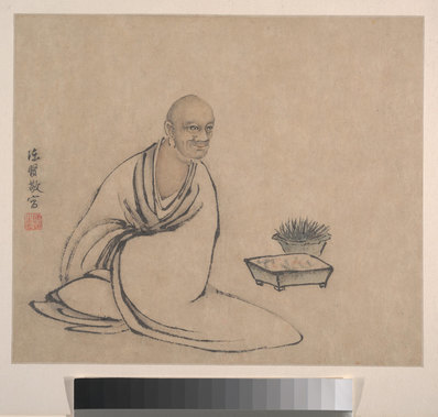 明_陈贤_十六罗汉图_2_(4548×4332 – 300dpi)(图1)