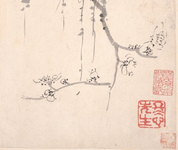 清_金农_梅花图册页大都会_4_(5750×4850 – 600dpi)(图5)