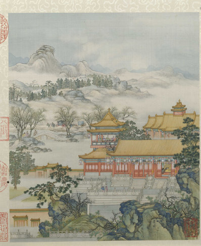 清_陈枚_山水楼阁图册_(4019×4920 – 300dpi)(图1)