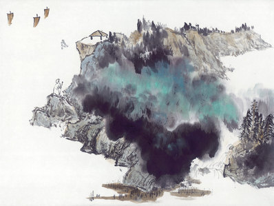 近代_现代山水册页_70_(6203×4659 – 72dpi)(图1)