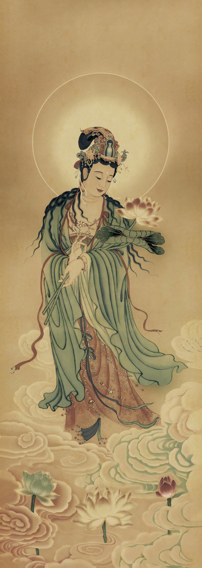 近代_西方三圣_南无大势至菩萨_(5732×16073 – 72dpi)(图1)