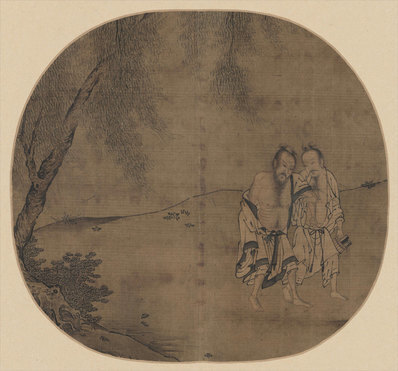 宋_佚名_柳荫醉归图页_(9171×8549 – 300dpi)(图1)