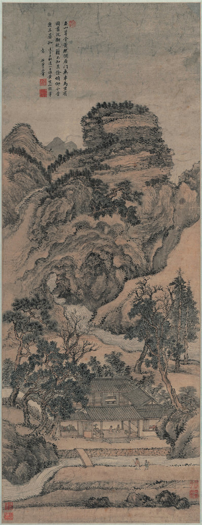 清_王翚_仿王蒙山水_纸本_(5158×13392 – 300dpi)(图1)