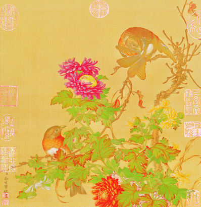 清_郎世宁_花鸟图册_5(图1)
